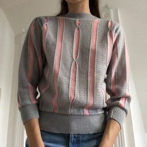 Vintage Light Pink/Light Blue Sweater
